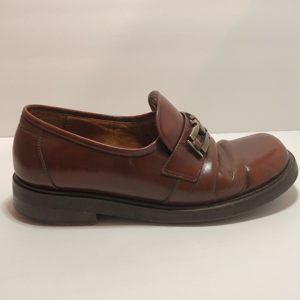 Gino Firenzi Moccasins Front Belt Brown Size 7
